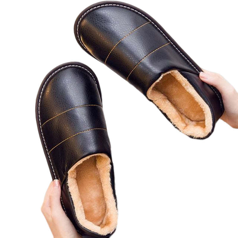 Women Interior Fur Slippers Waterproof Winter Shoes