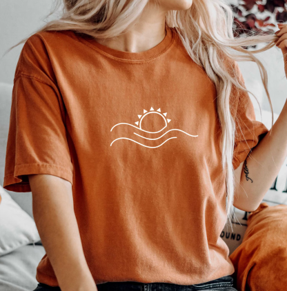 Sunset Waves Graphic Tees