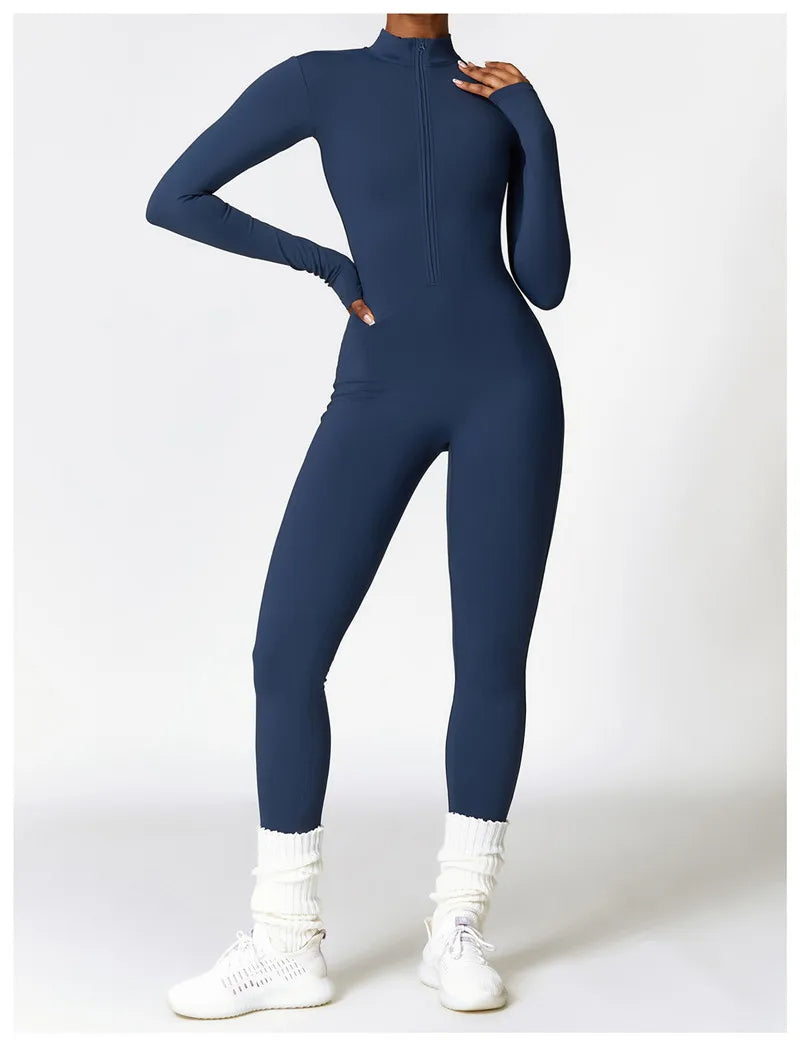 Sports Jumpsuit With Zipper