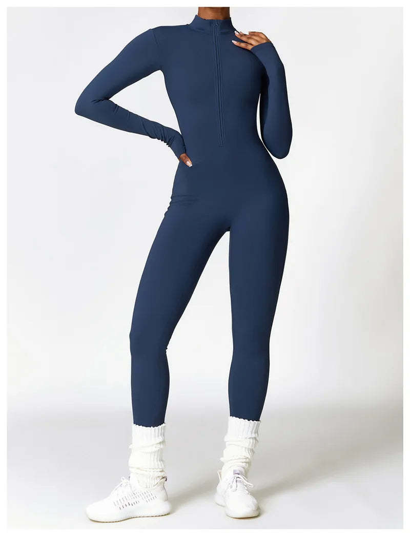Sports Jumpsuit With Zipper