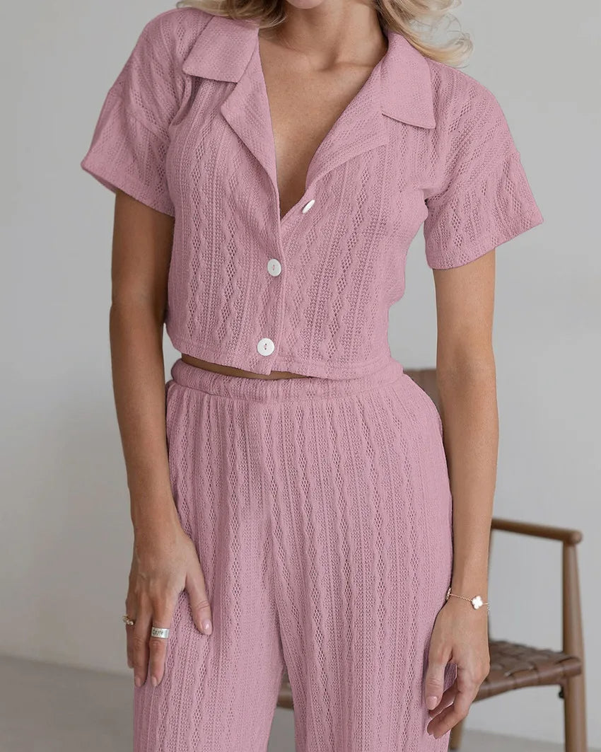 Textured Loungewear Set