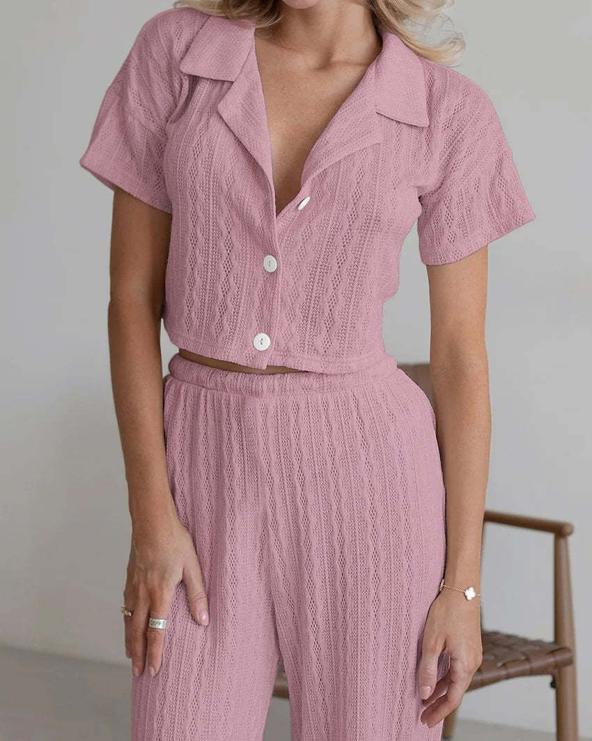 Textured Loungewear Set