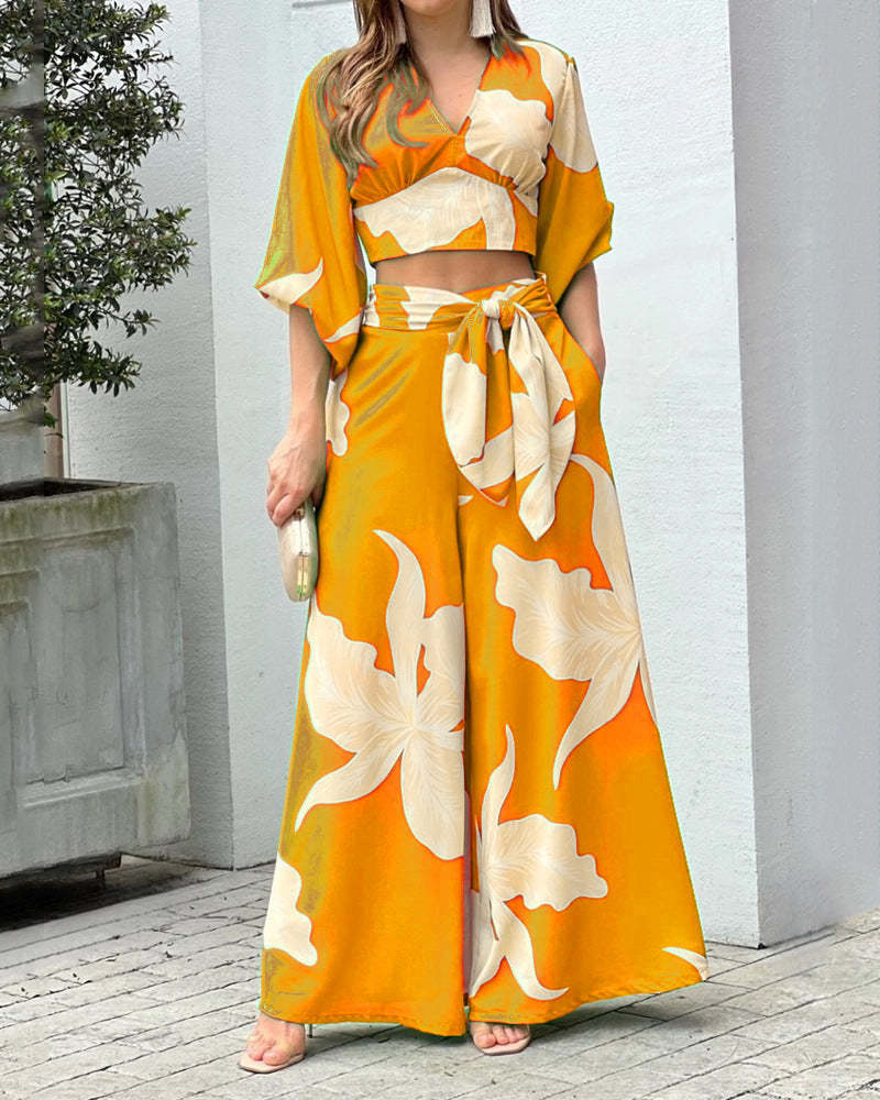 Two-piece Floral Set