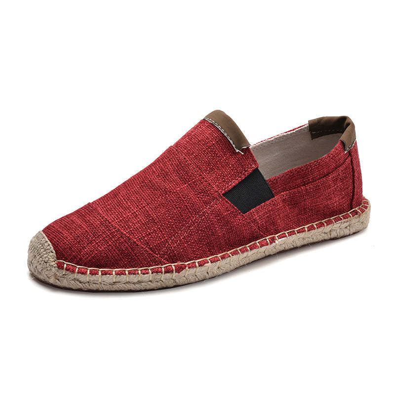 Stylish handmade canvas straw shoes - summer chic