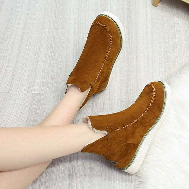 Women's Plush Suede Orthopedic Ankle Boots