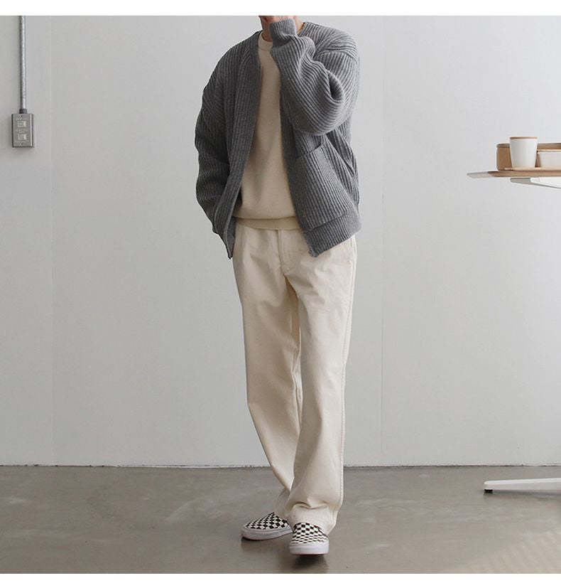 Knitted Cardigan With Zipper