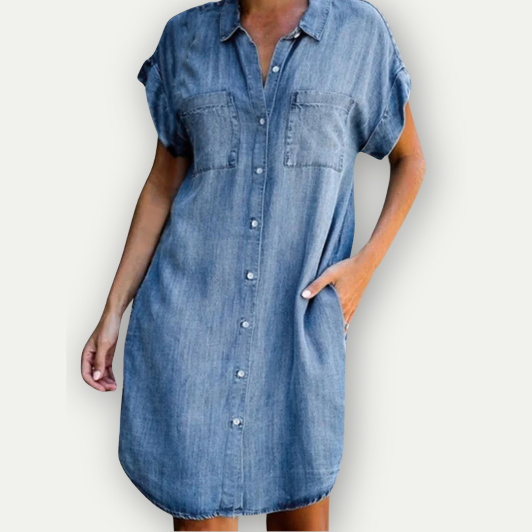 Summery Denim Shirt Dress
