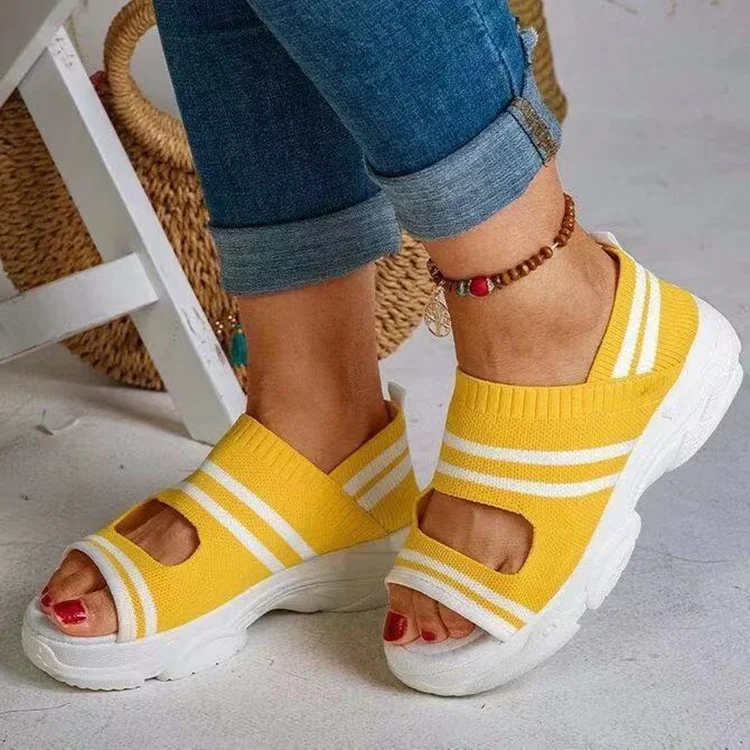 2023 New Women's Large Size Summer Wedge Sandals