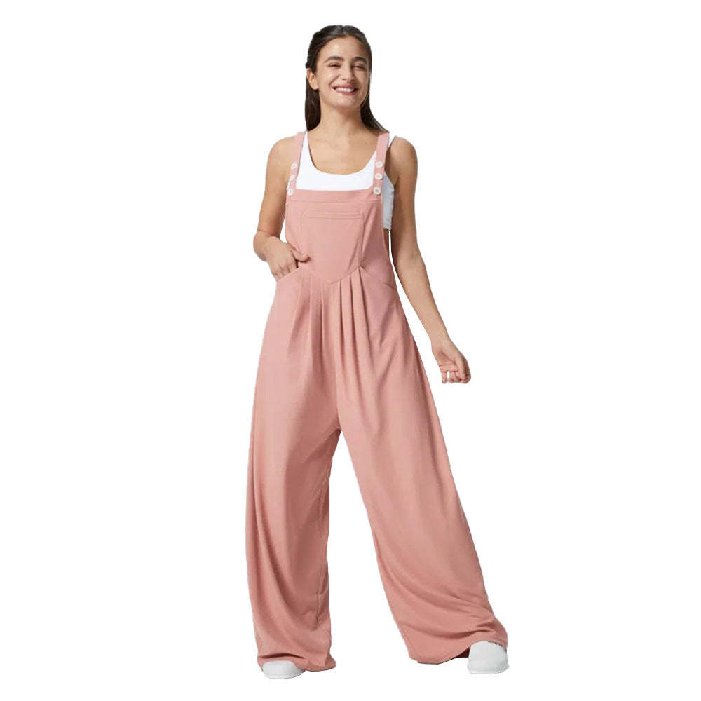 Casual Overall Wide-Leg Pants