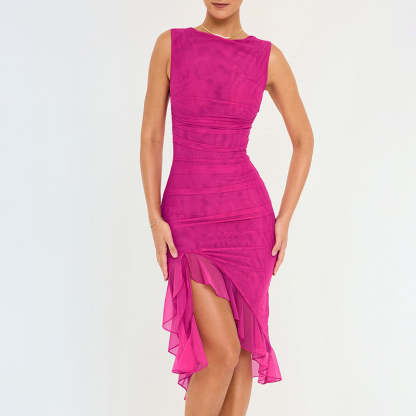 Ruffle Hem Cocktail Dress