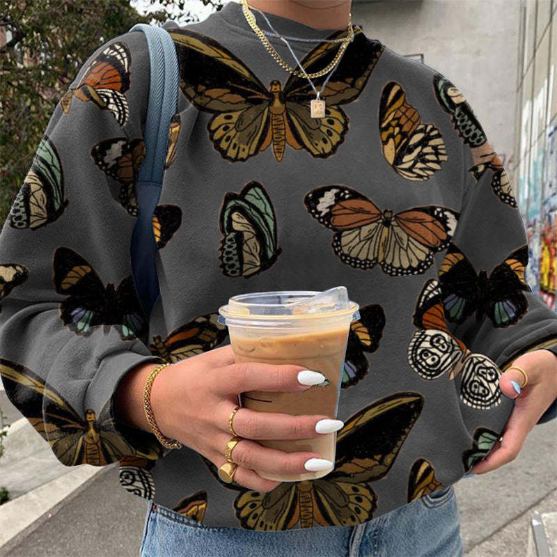 Butterfly Print Sweatshirt