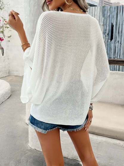 Draped V-Neck Blouse