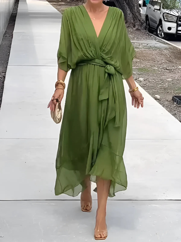 Timeless Wrap Midi Dress