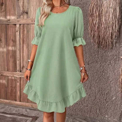  Ruffled Sleeve Summer Dress
