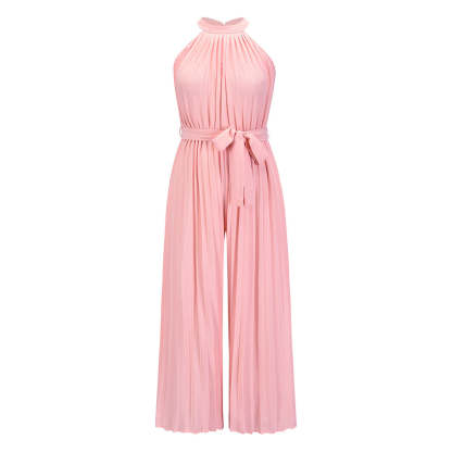 Pleated Jumpsuit With Belt