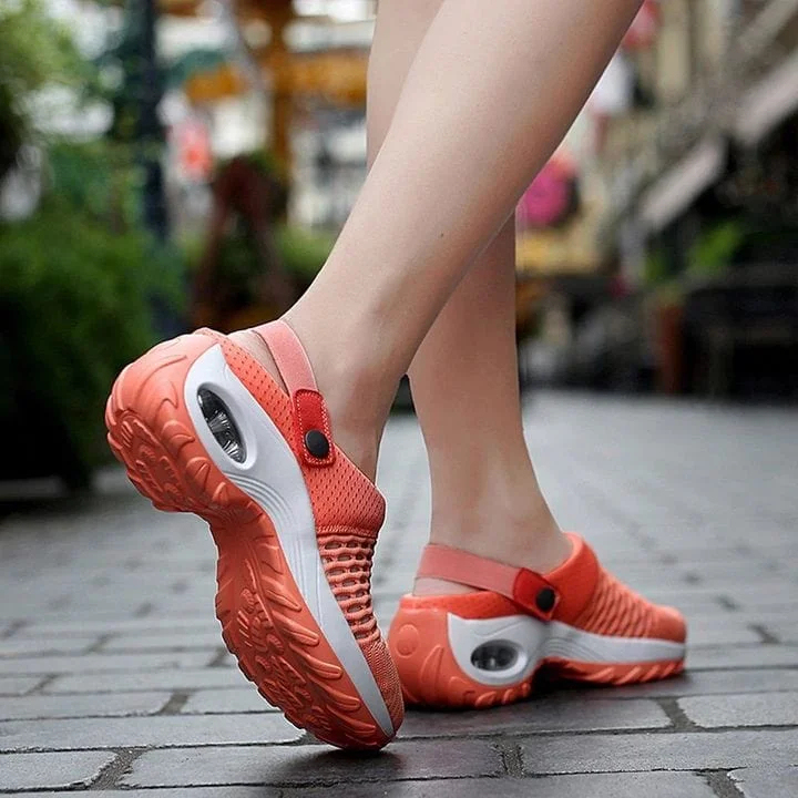 Women's Summer Breathable Mesh Air Cushion Outdoor Walking Slippers Orthopedic Walking Sandals