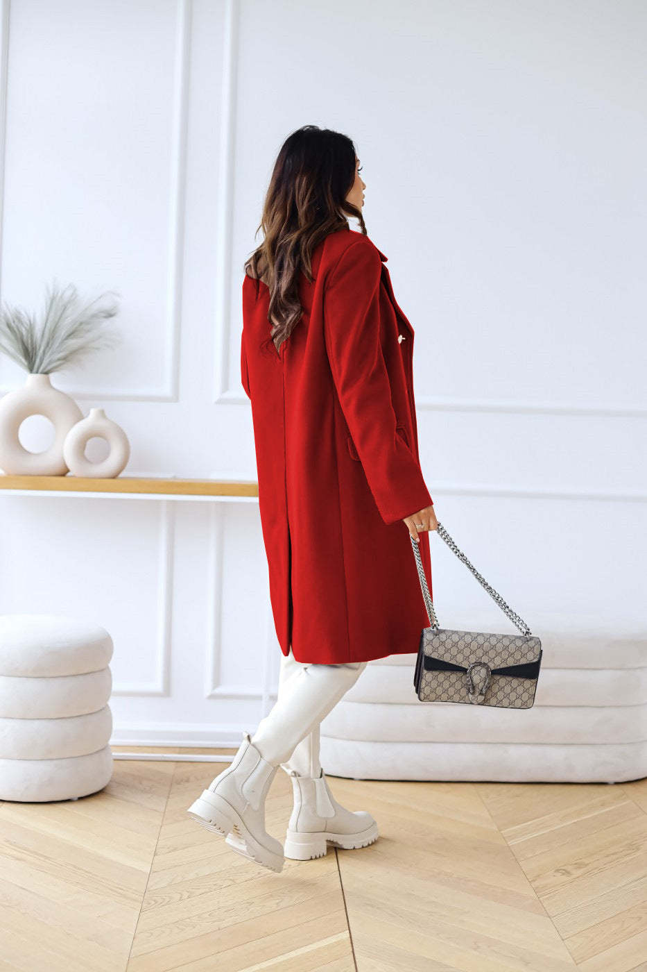Breasted Wool Coat