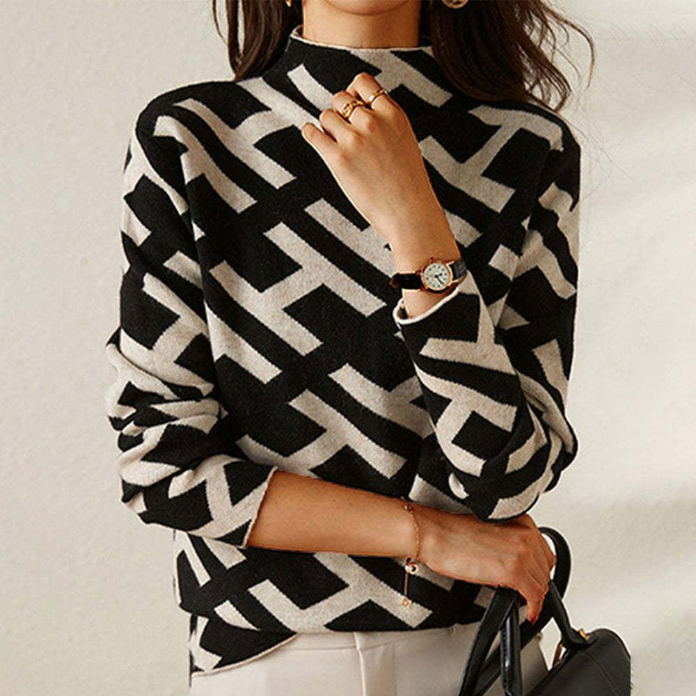 Elegant geometric sweatshirt