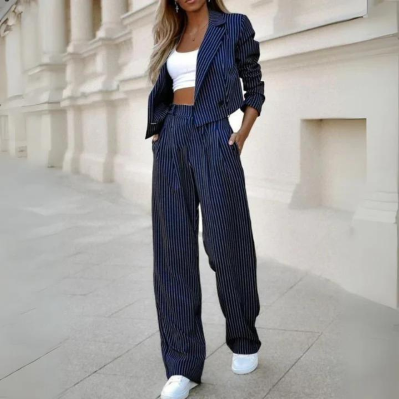Striped Blazer And Trousers