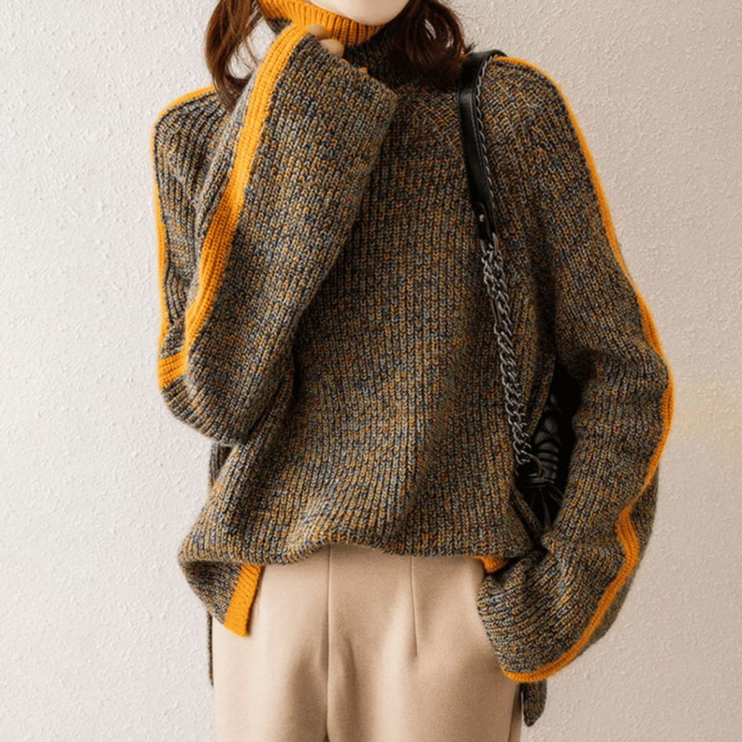 Melange Knit Turtleneck for Women