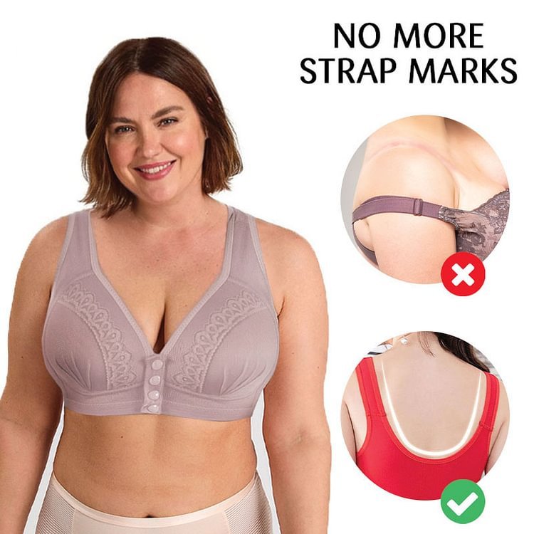 Front Button Breathable Skin-Friendly Cotton Bra