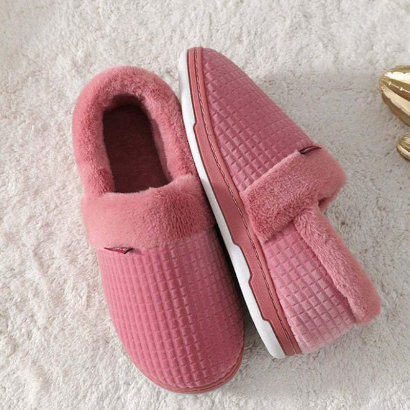 Men Colorful Home Fur Slippers Winter Shoes