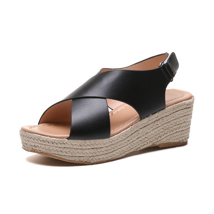 Women's Annadel Eirwyn Straw Wedge Sandal Platform Sandals