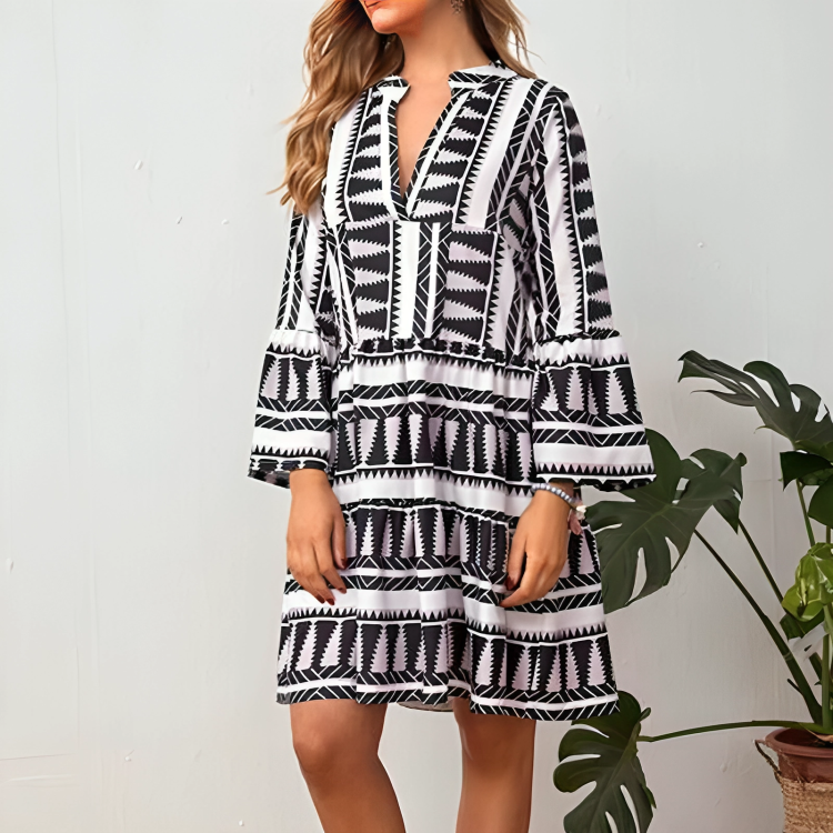 Striped Detail Mini Dress