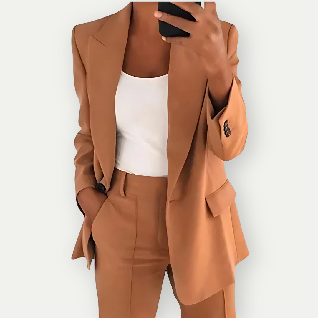 Plain Women's Blazer Set