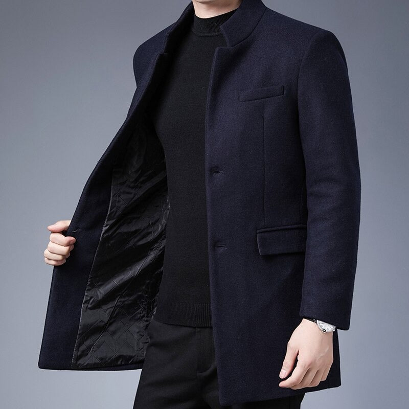 Effen Wool Trench Coat Windproof