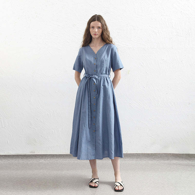 Button-Down Midi Dress