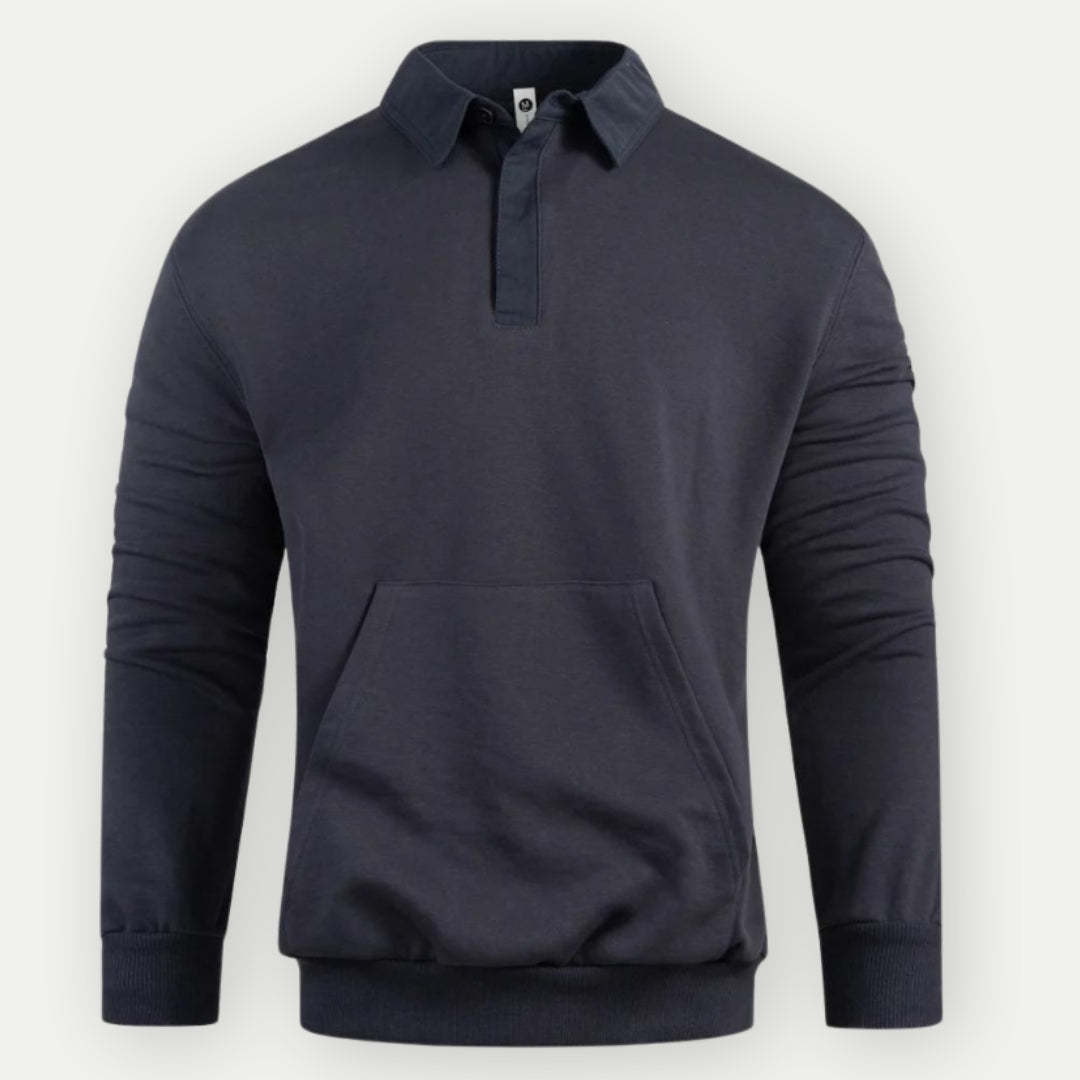 Classic Collared Pullover Sweatshirt