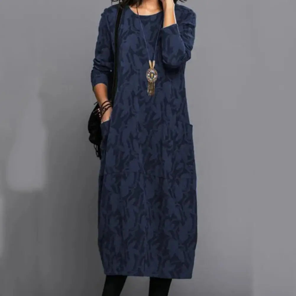 Patterned Midi Dress