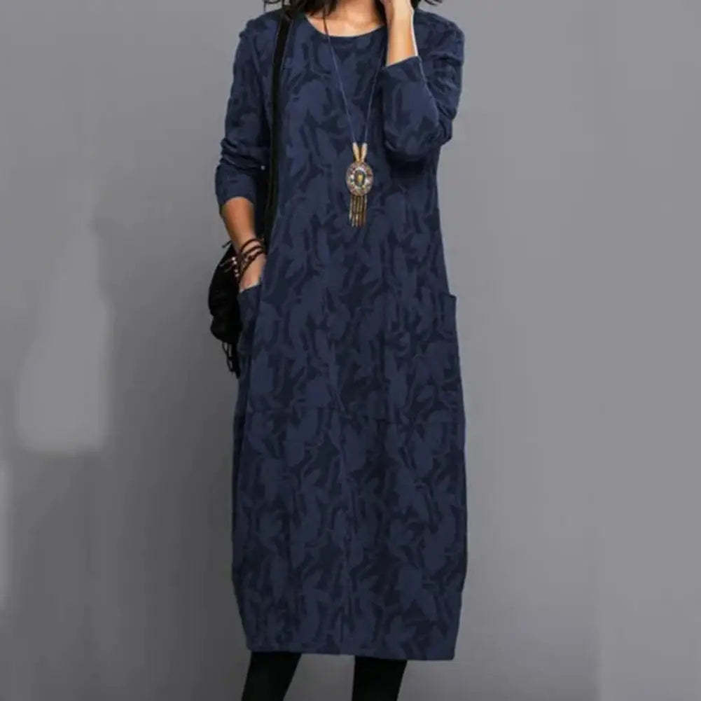 Patterned Midi Dress