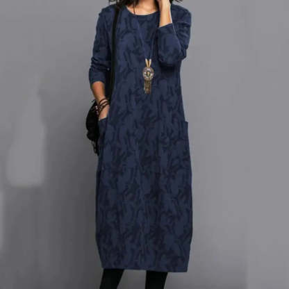 Patterned Midi Dress