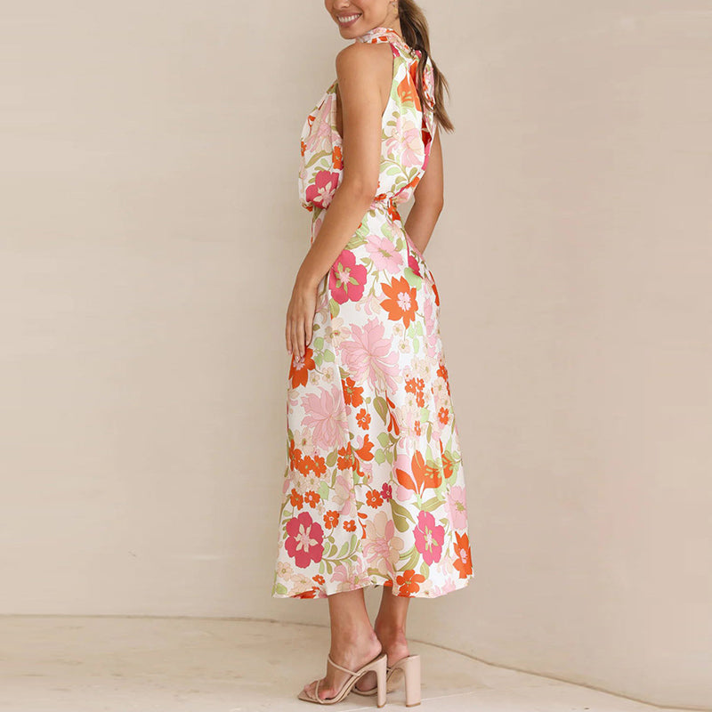 Floral Satin Dress