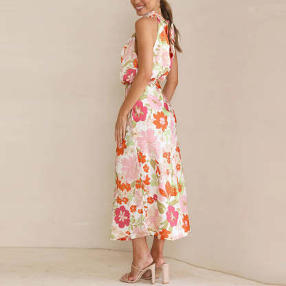 Floral Satin Dress