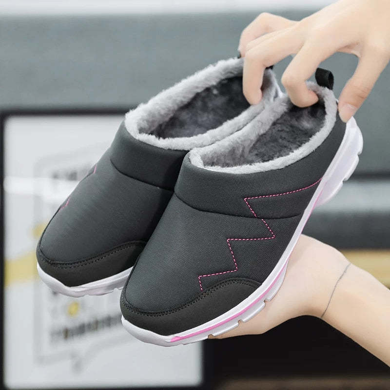 Women Plush Winter Shoes Light Home Fur Slippers