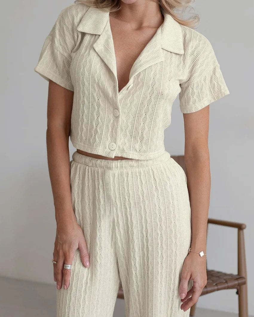 Textured Loungewear Set