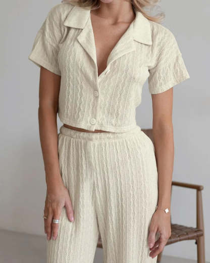 Textured Loungewear Set