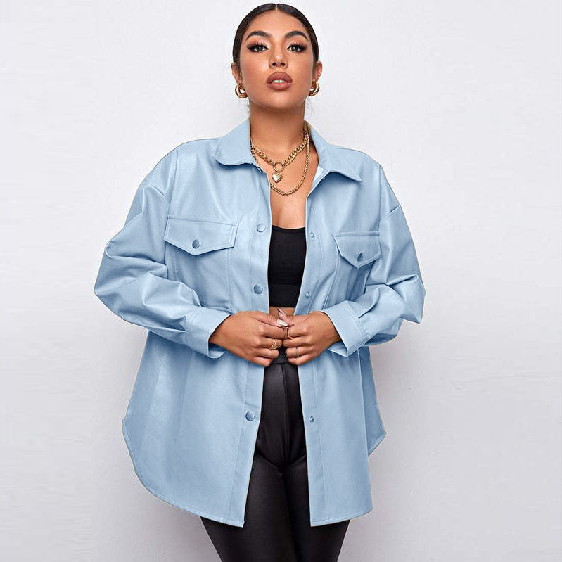 Urban Edge Vegan Leather Overshirt