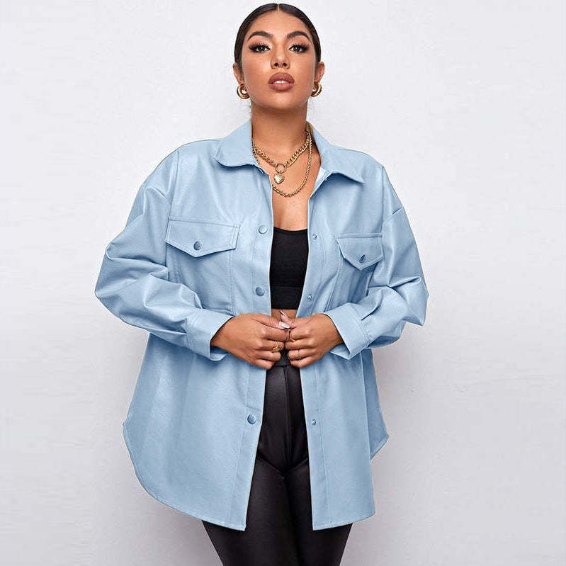 Urban Edge Vegan Leather Overshirt