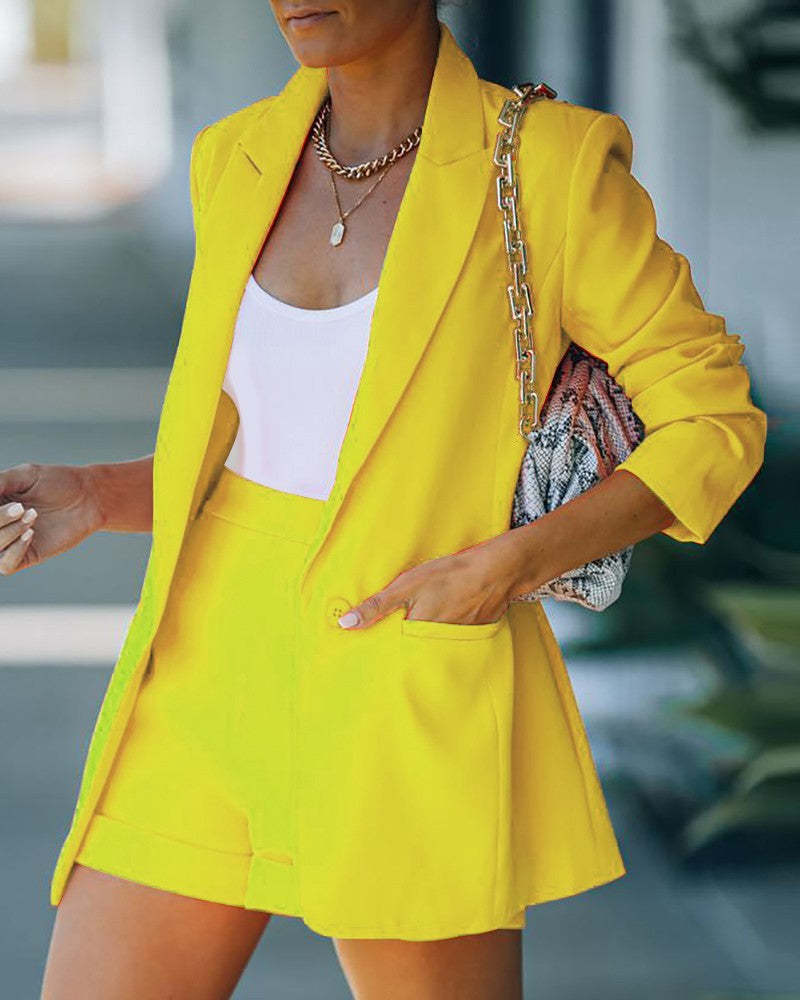 Blazer Set With Shorts