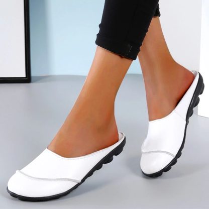 Slip On Loafers Slippers Wear Leather Soft Soles And Comfortable Flat 