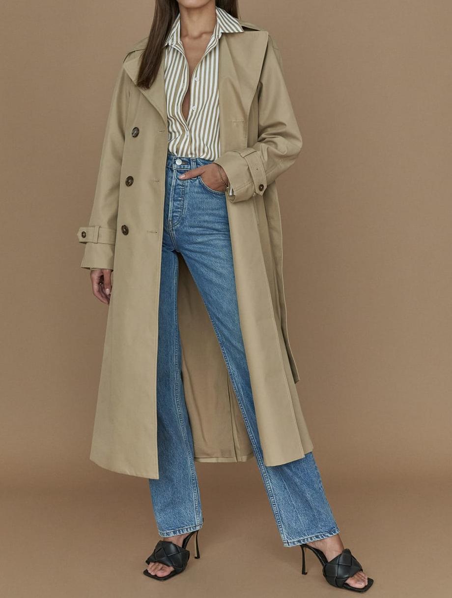 Breasted Trench Coat