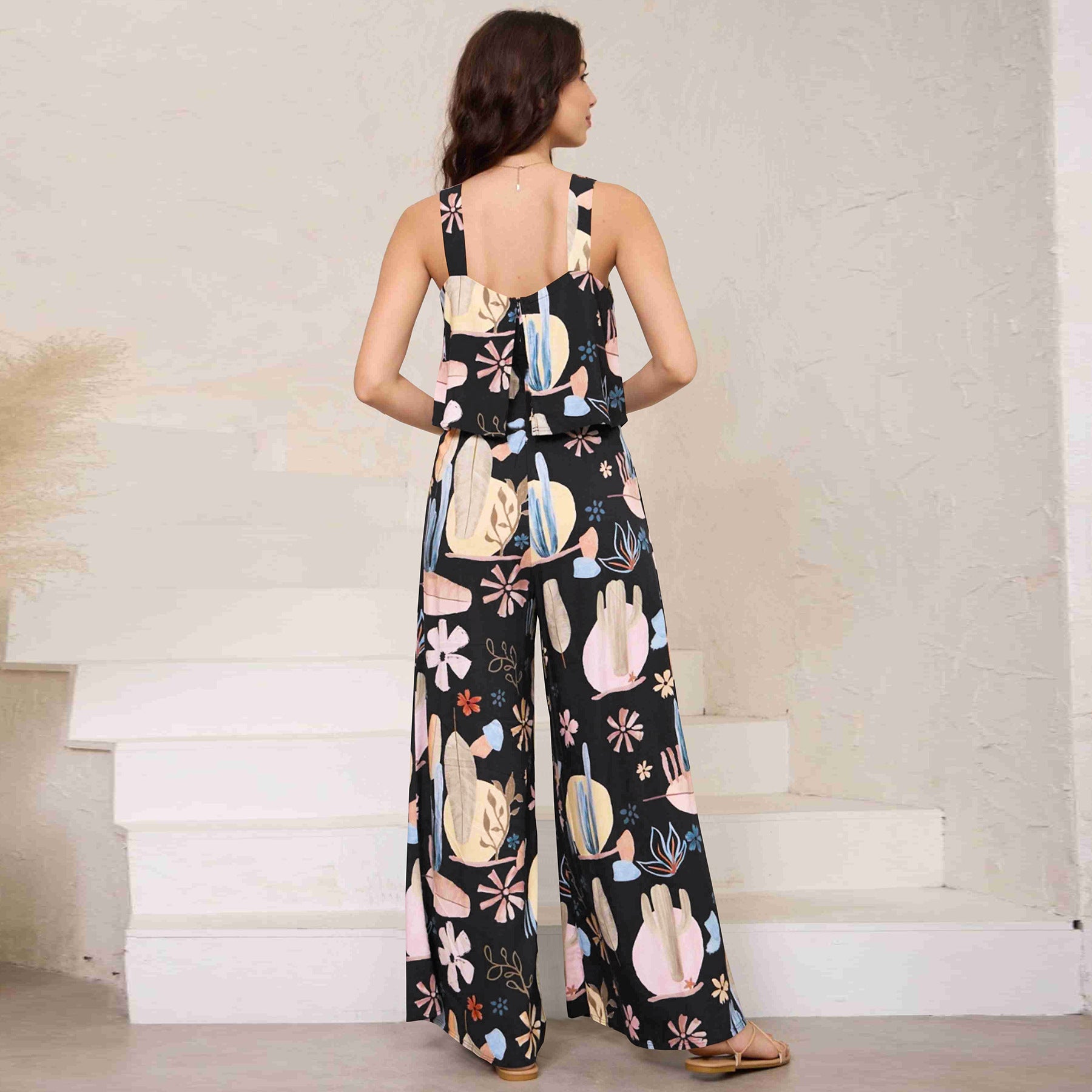Flowy Summer Wide-Leg Jumpsuit