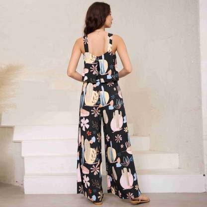 Flowy Summer Wide-Leg Jumpsuit