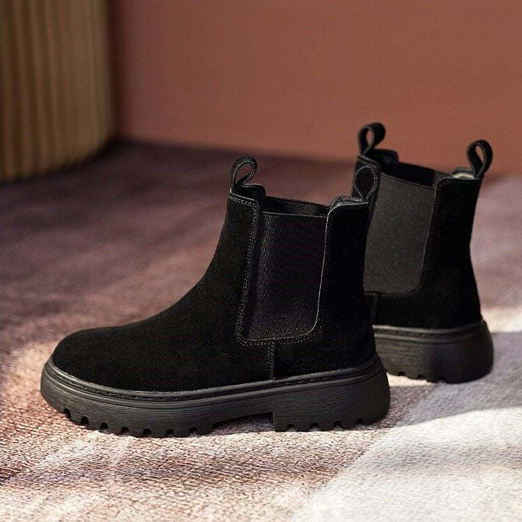 Orthopedic Ankle Boots Chunky Sole