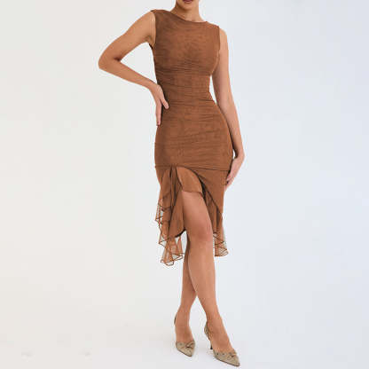 Ruffle Hem Cocktail Dress