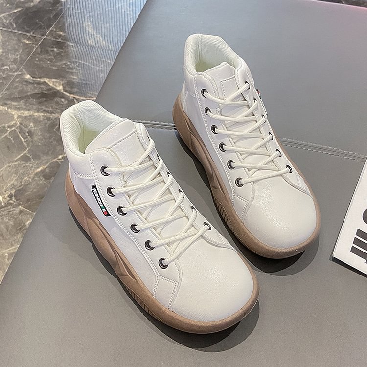 Non Slip Platform Wedge Sneakers Slip on Ankle Boots